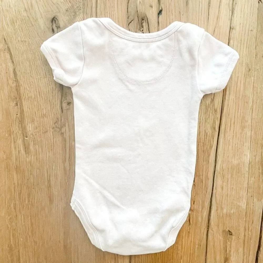 Pact Light Pink Short Sleeve Bodysuit Size 0-3M